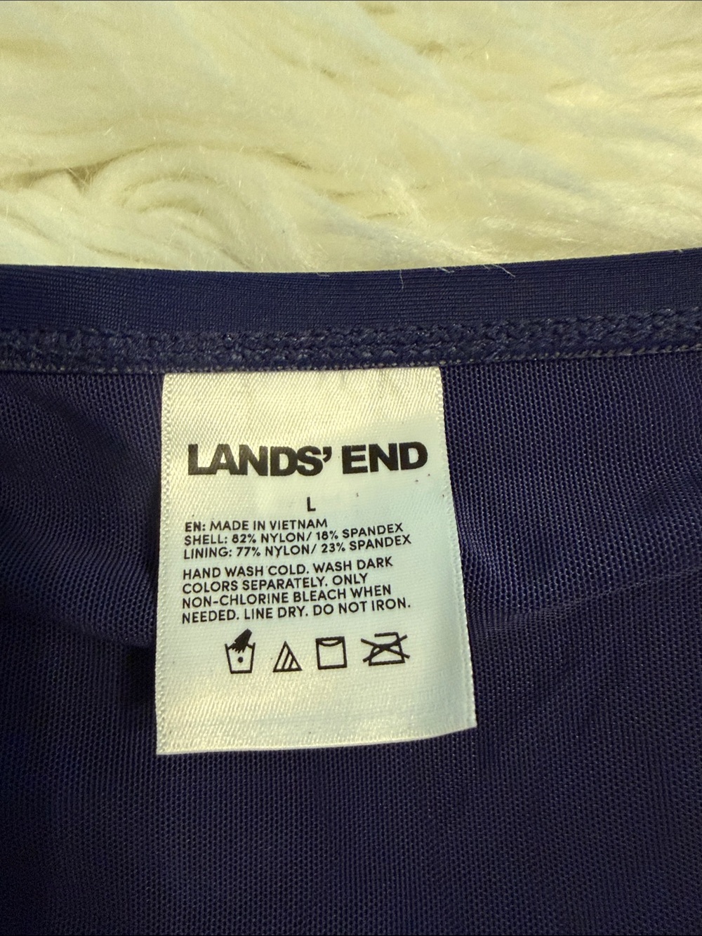 Lands' End Navy A-Line Active Skirt for swim size L brand new length 16” W 32” - Picture 3 of 8